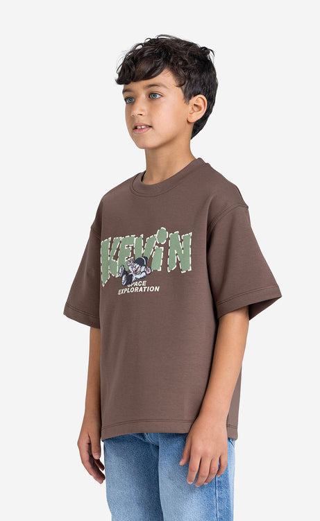 Boys' Printed T-Shirt - Silver, Orange & Cocoa – view 11