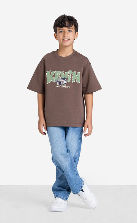 Boys' Printed T-Shirt - Silver, Orange & Cocoa – view 12