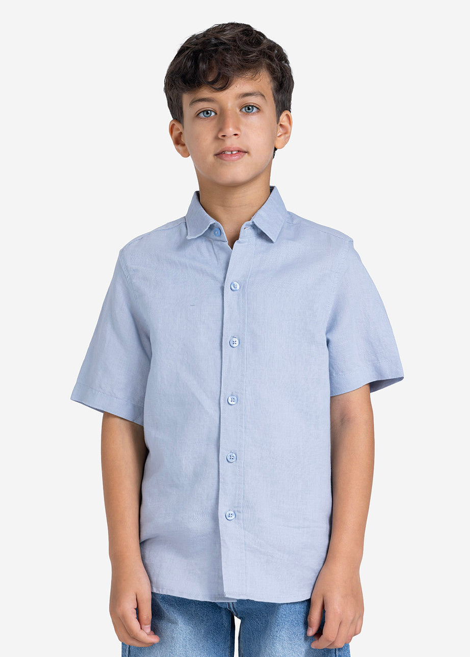 Half sleeve shirt - Boys - Plain