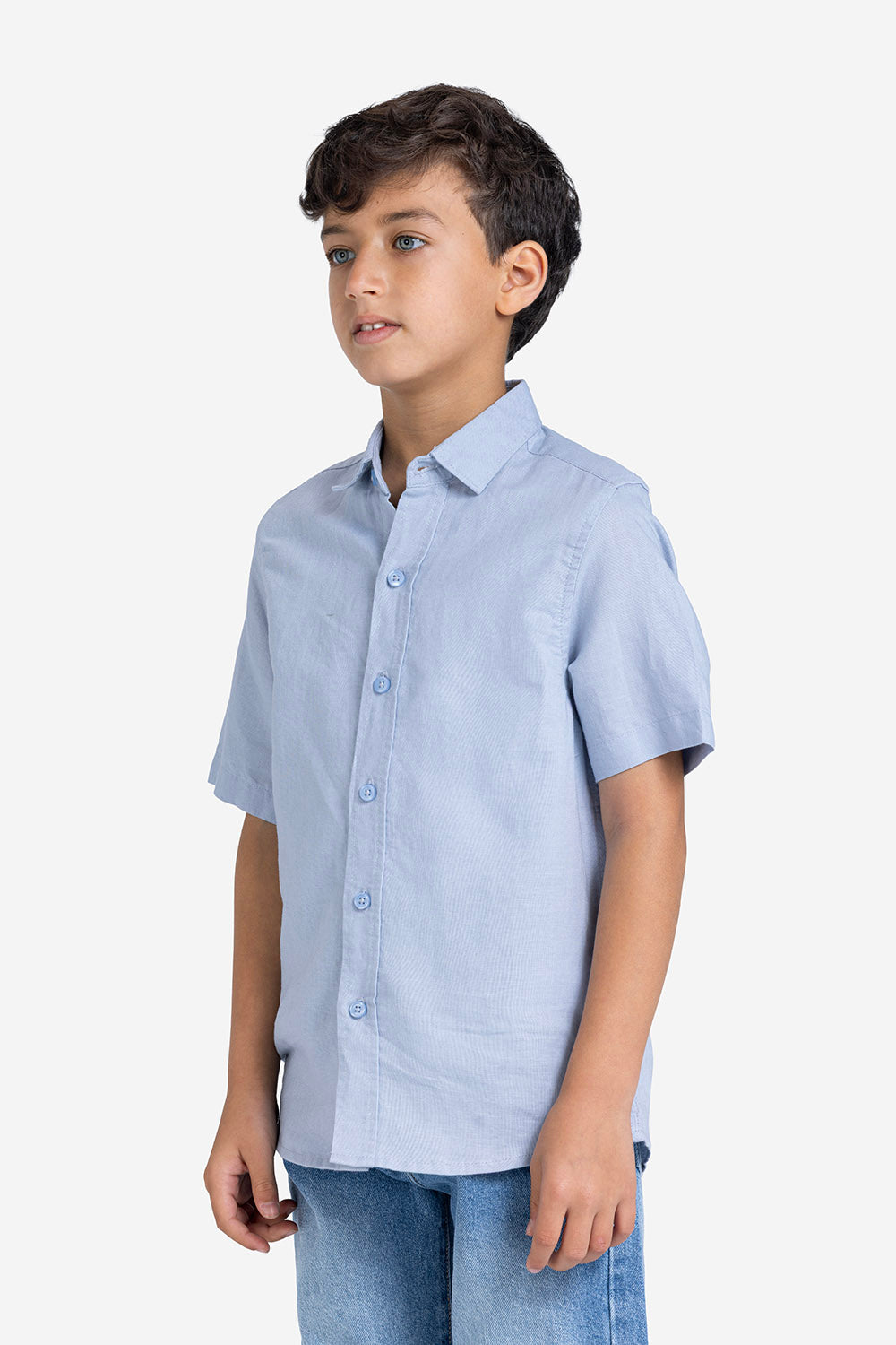 Half sleeve shirt - Boys - Plain