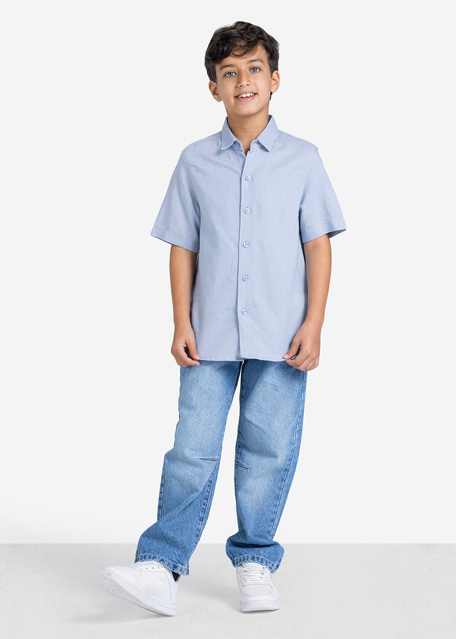 Half sleeve shirt - Boys - Plain