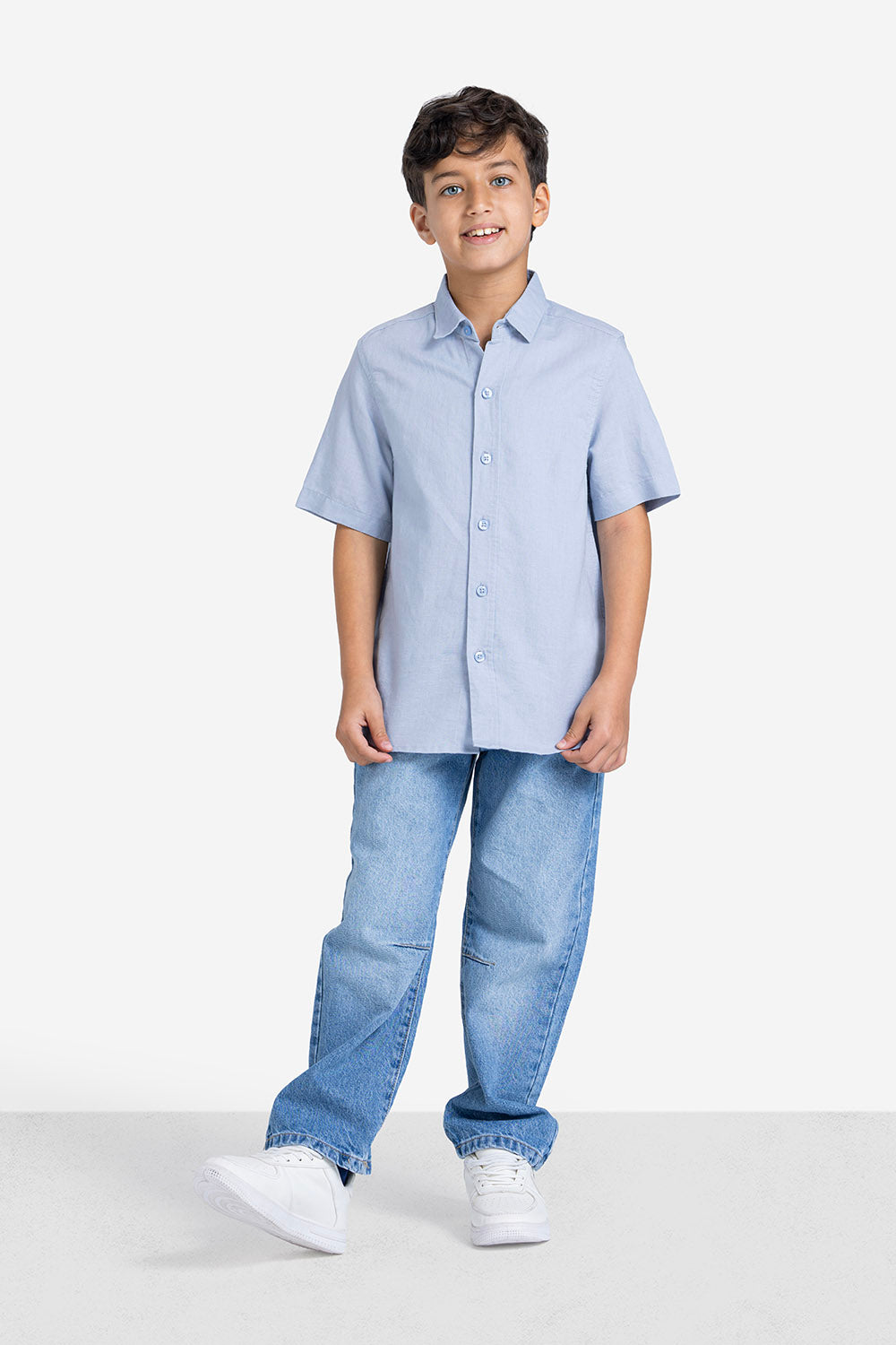 Half sleeve shirt - Boys - Plain
