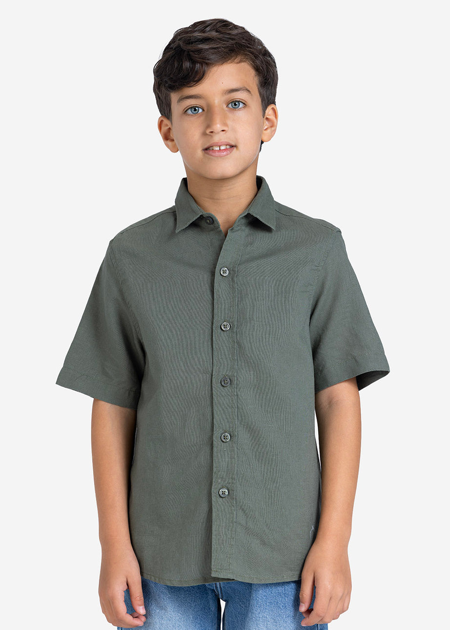 Half sleeve shirt - Boys - Plain