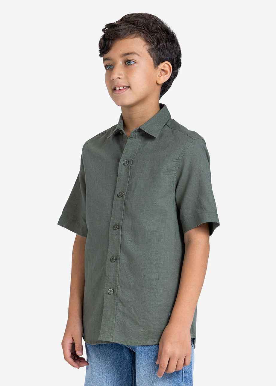 Half sleeve shirt - Boys - Plain