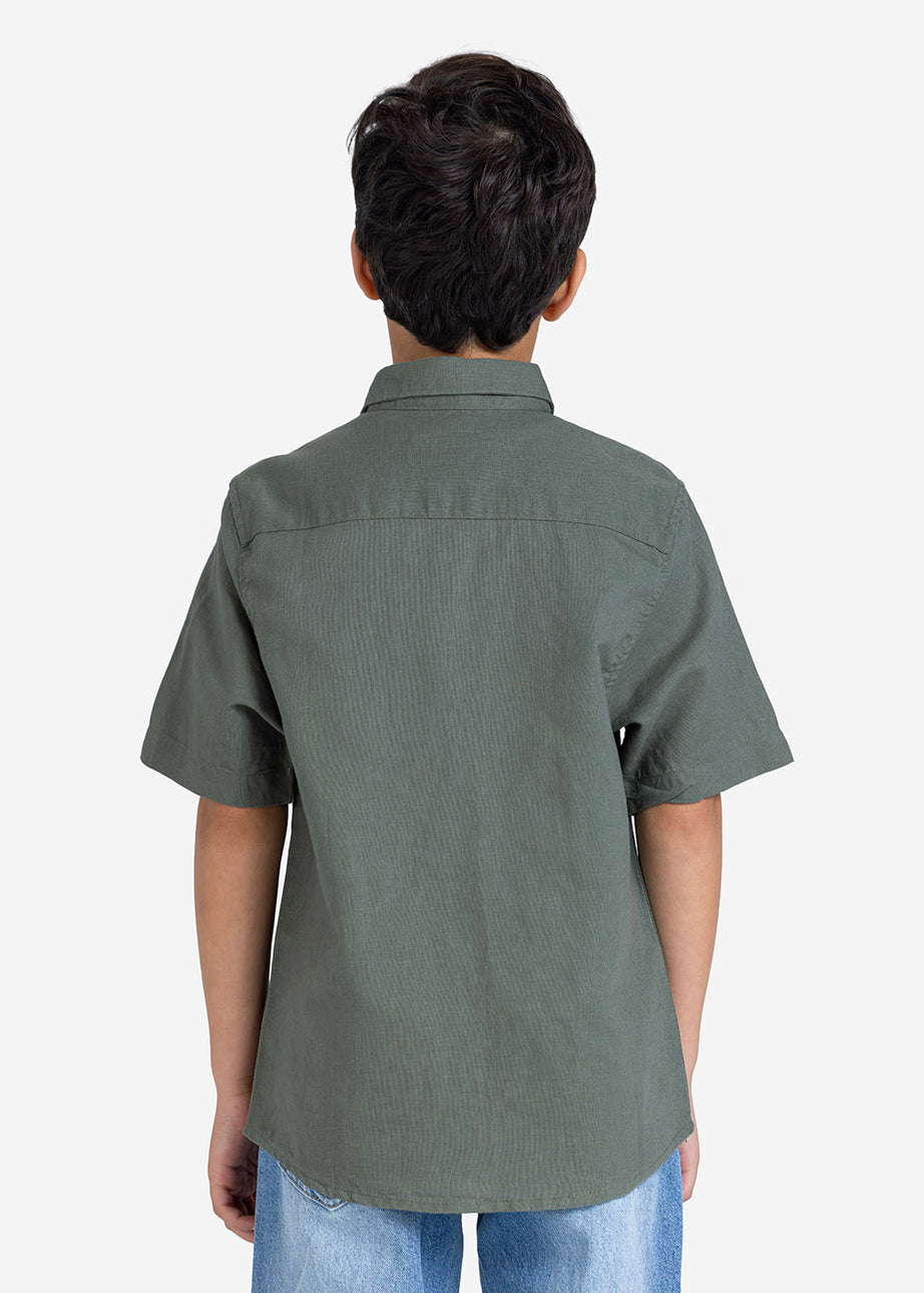 Half sleeve shirt - Boys - Plain