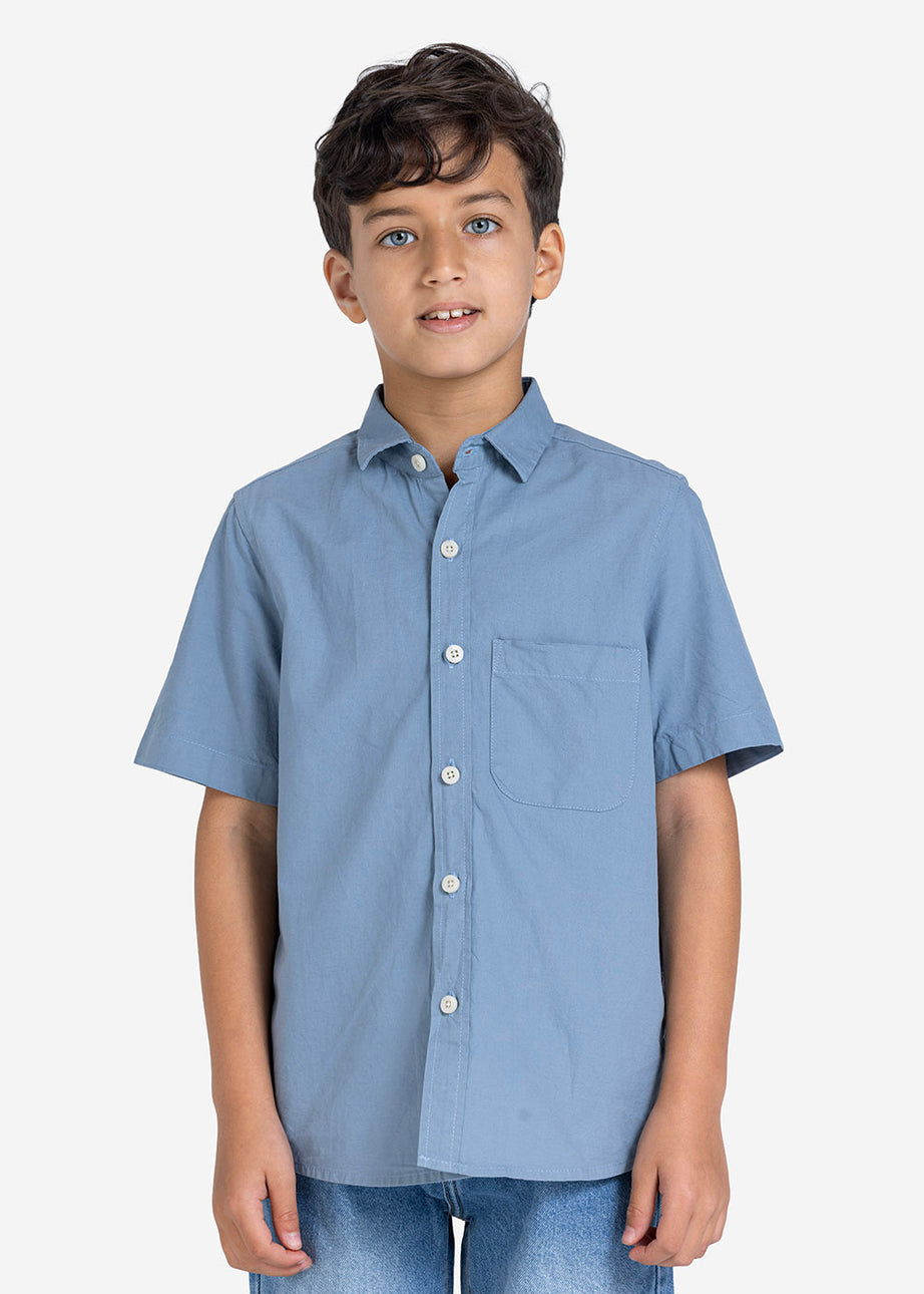 Half sleeve shirt - Boys - Plain
