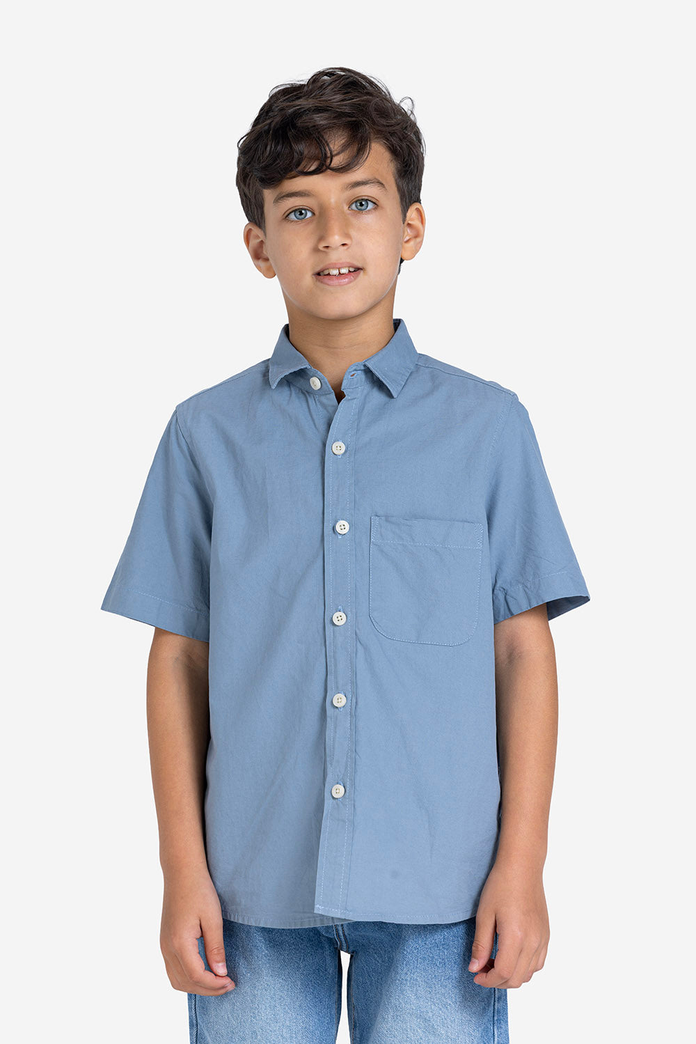 Half sleeve shirt - Boys - Plain