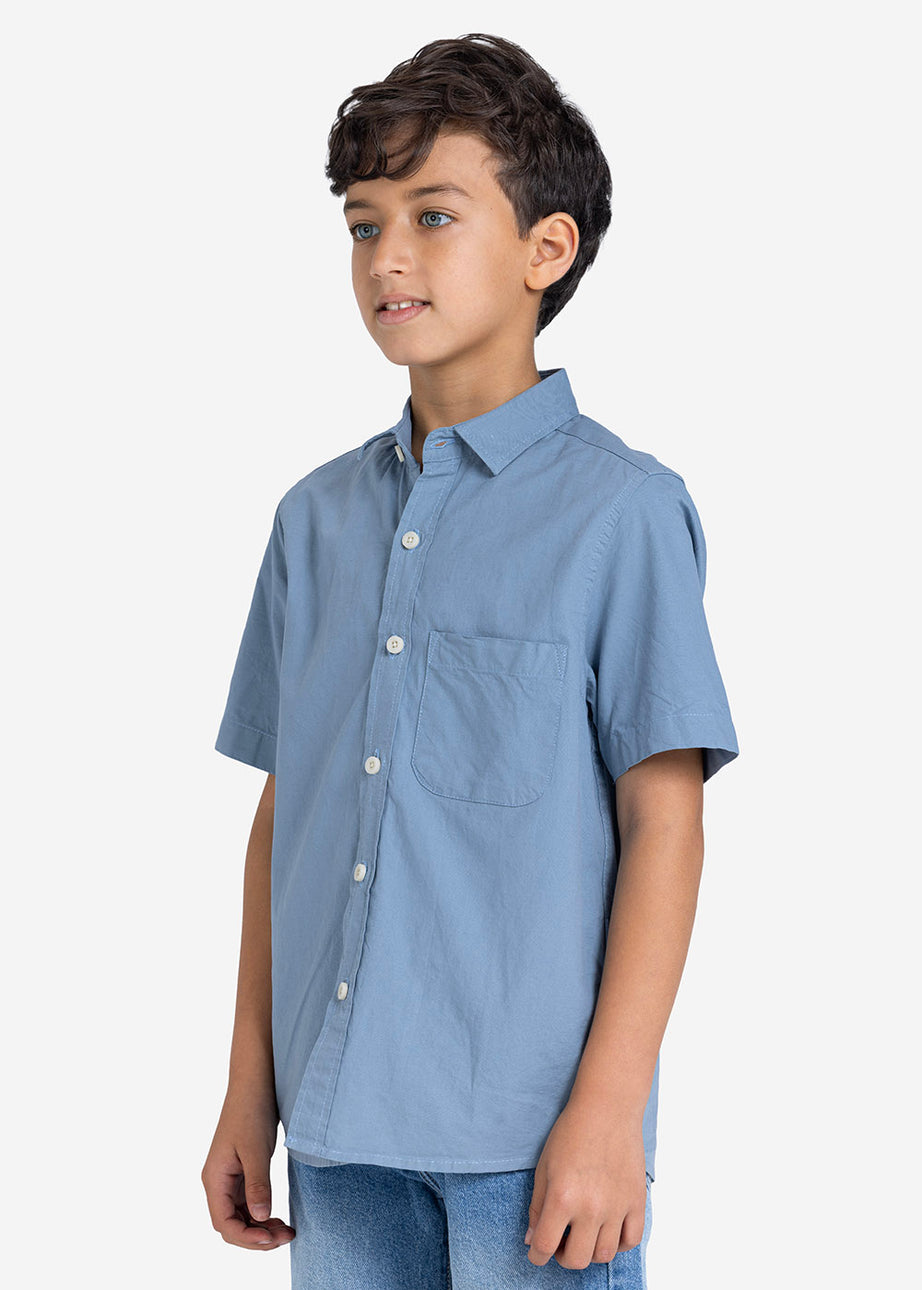 Half sleeve shirt - Boys - Plain