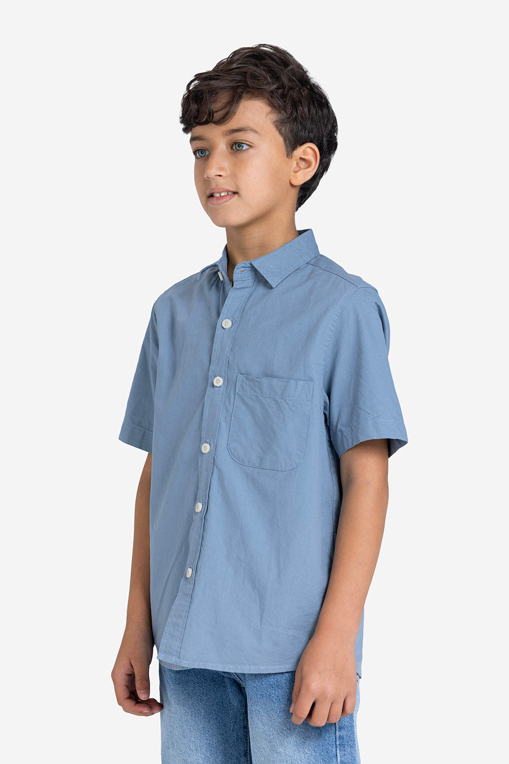 Half sleeve shirt - Boys - Plain