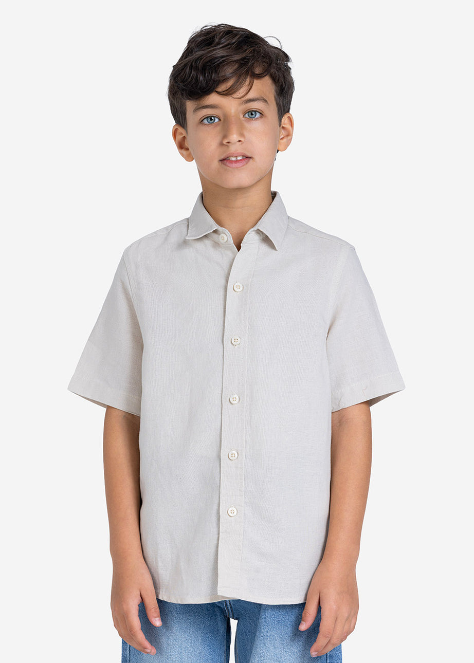 Half sleeve shirt - Boys - Plain