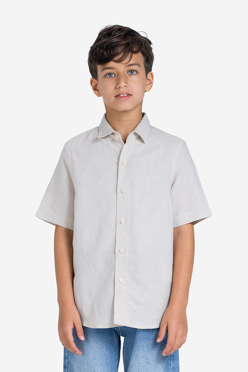 Half sleeve shirt - Boys - Plain