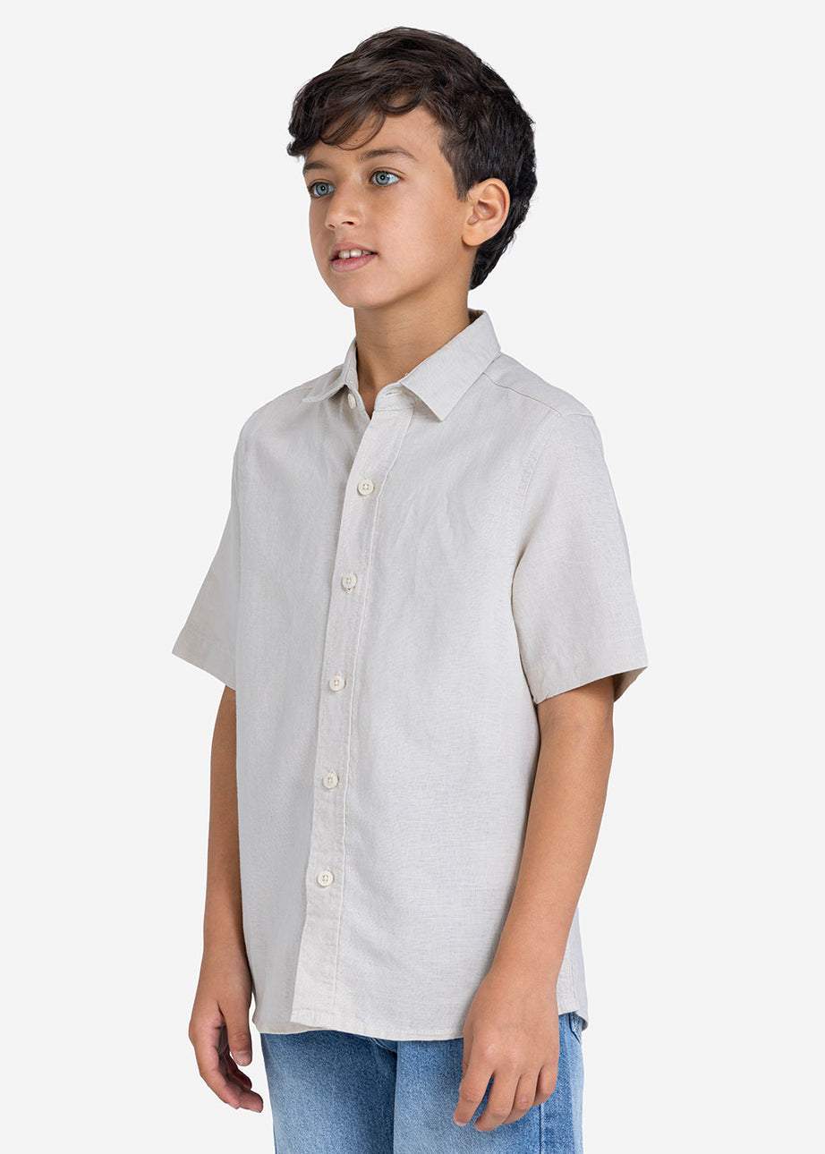 Half sleeve shirt - Boys - Plain