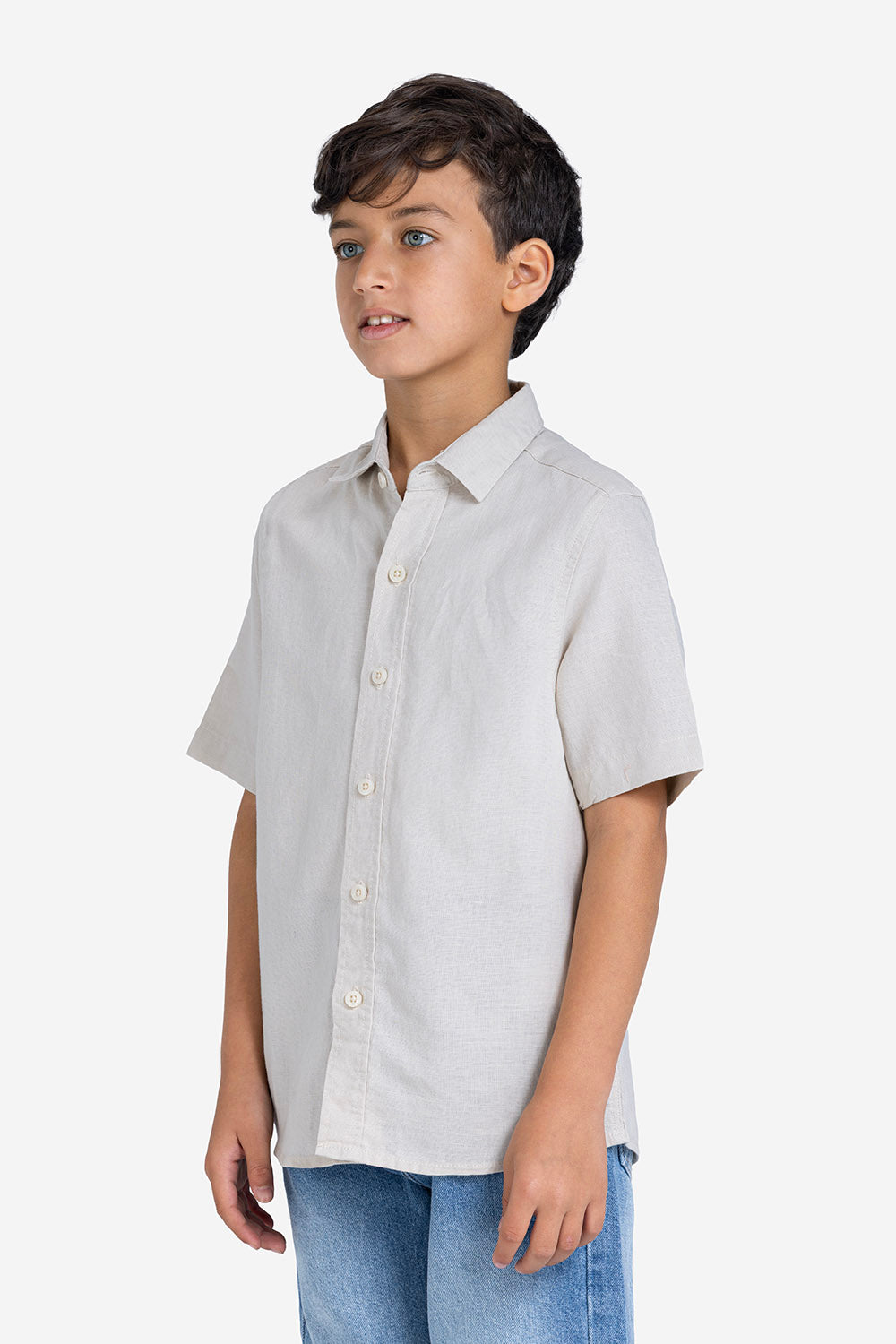 Half sleeve shirt - Boys - Plain