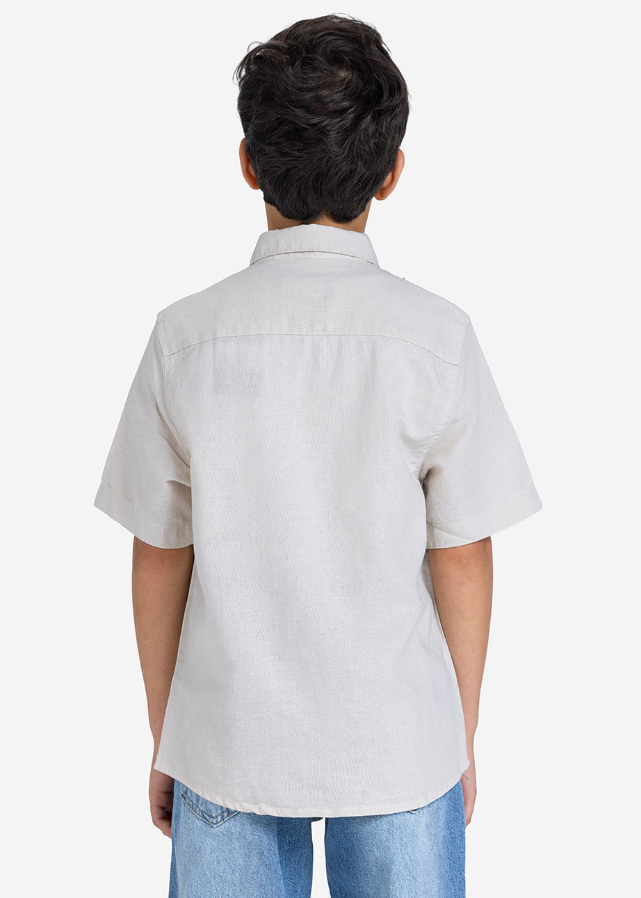 Half sleeve shirt - Boys - Plain