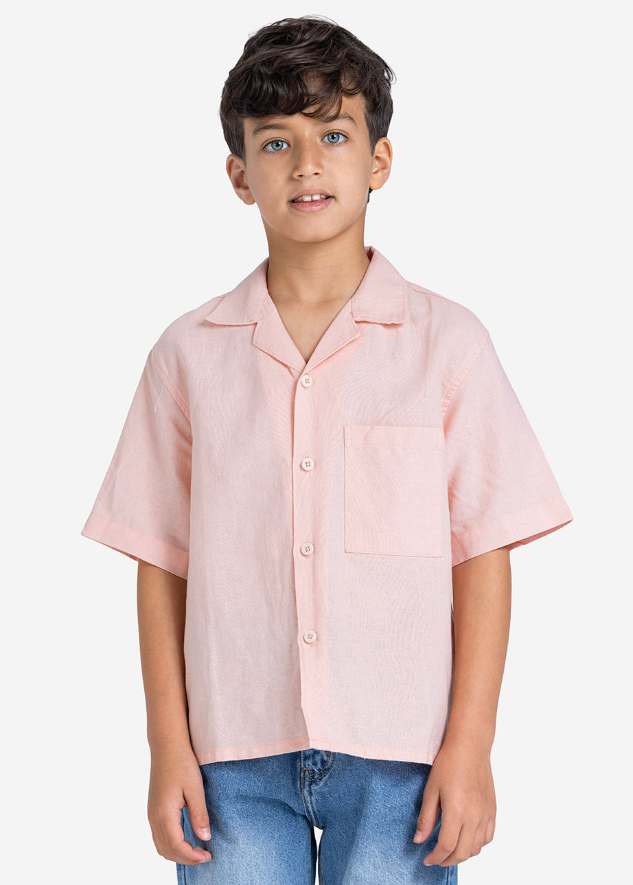 Half sleeve shirt - Boys - Plain