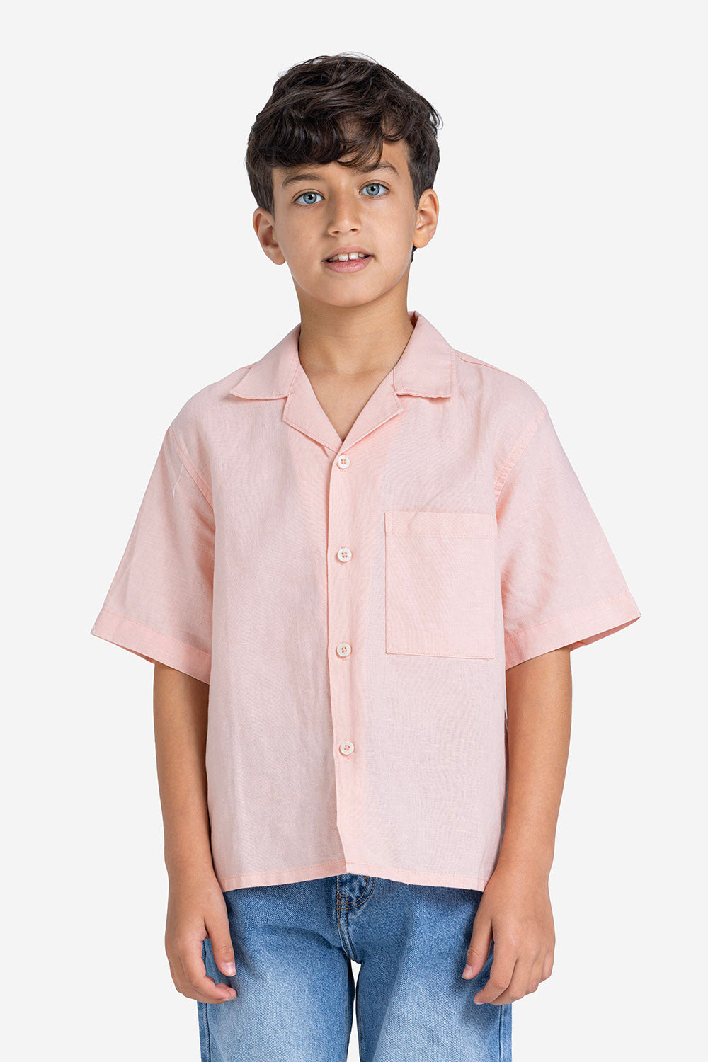Half sleeve shirt - Boys - Plain