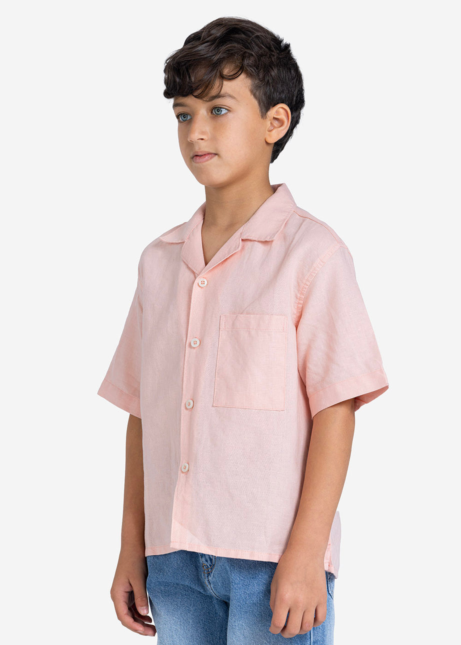 Half sleeve shirt - Boys - Plain