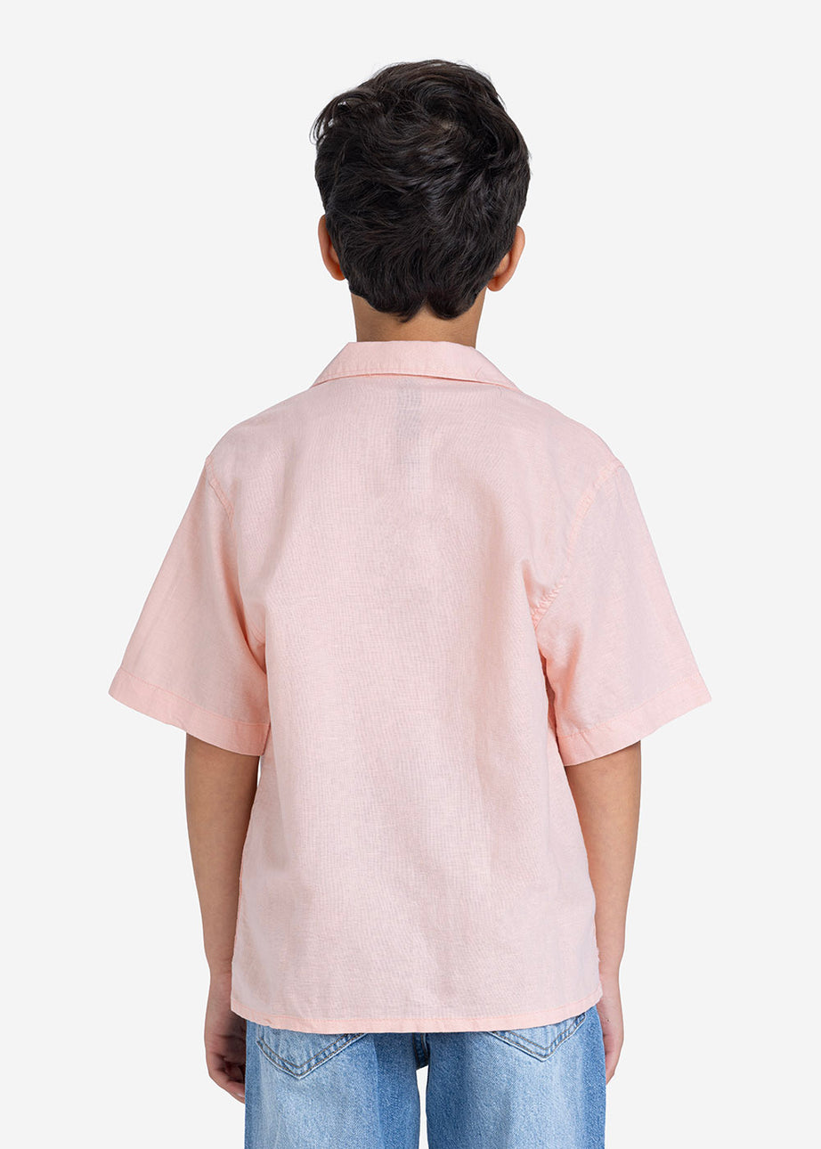 Half sleeve shirt - Boys - Plain