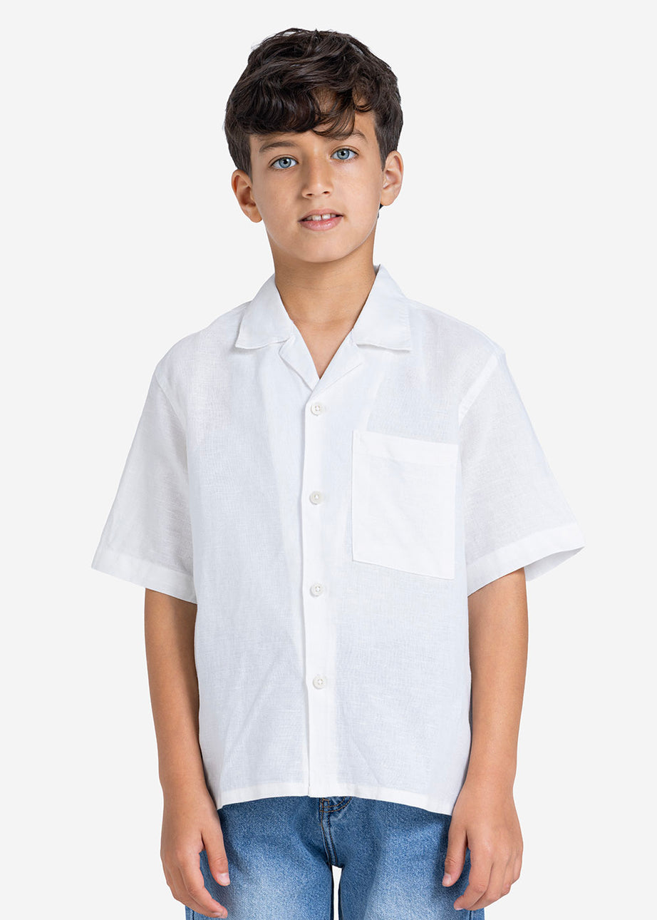 Half sleeve shirt - Boys - Plain