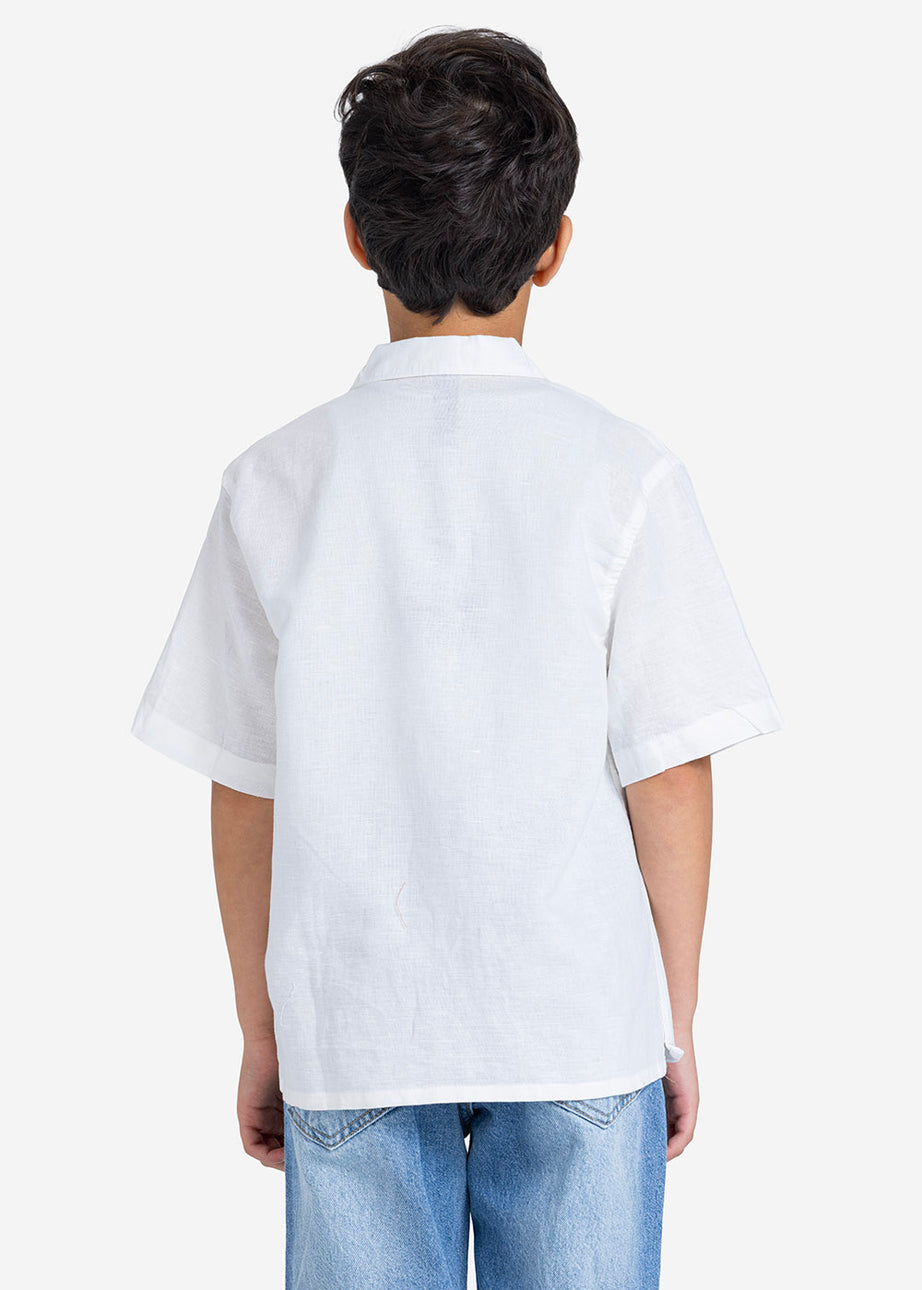 Half sleeve shirt - Boys - Plain