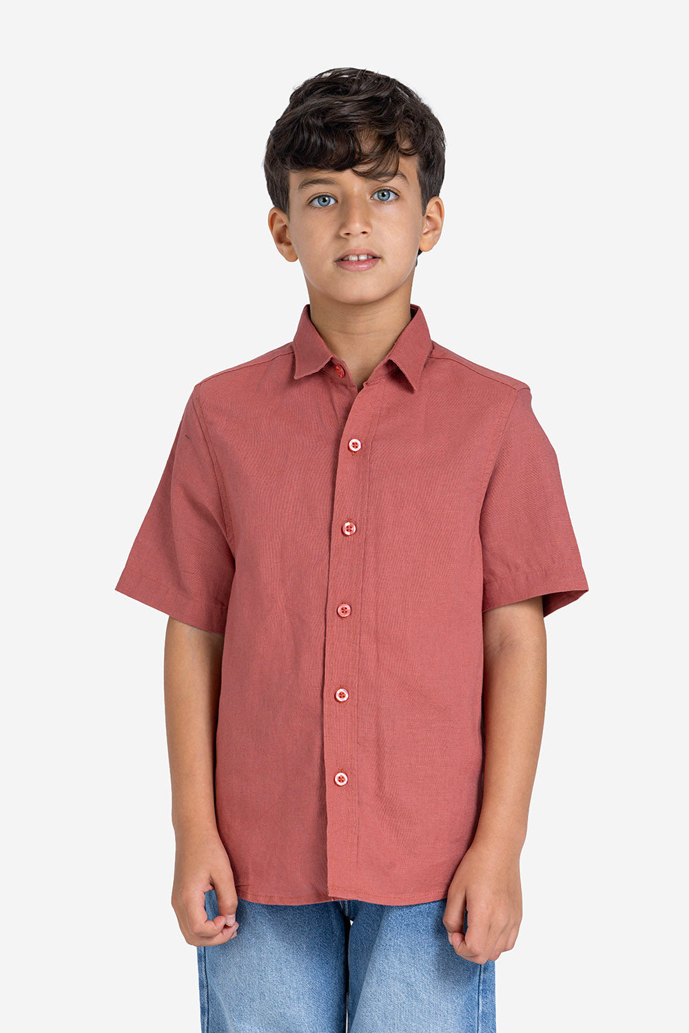 Half sleeve shirt - Boys - Plain
