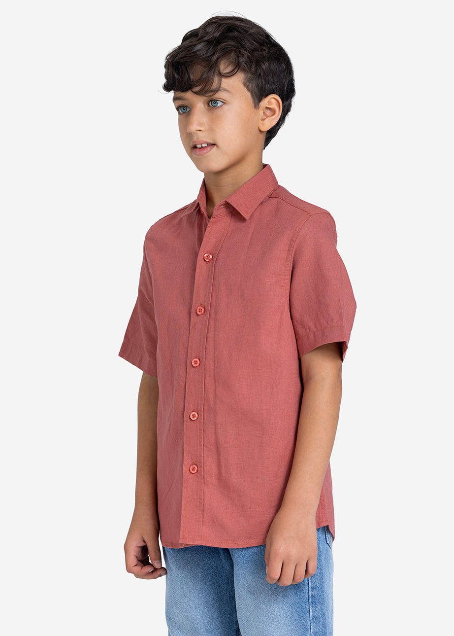 Half sleeve shirt - Boys - Plain