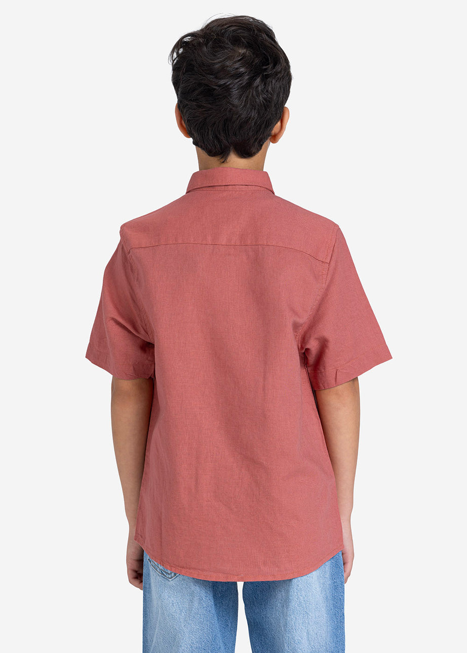 Half sleeve shirt - Boys - Plain