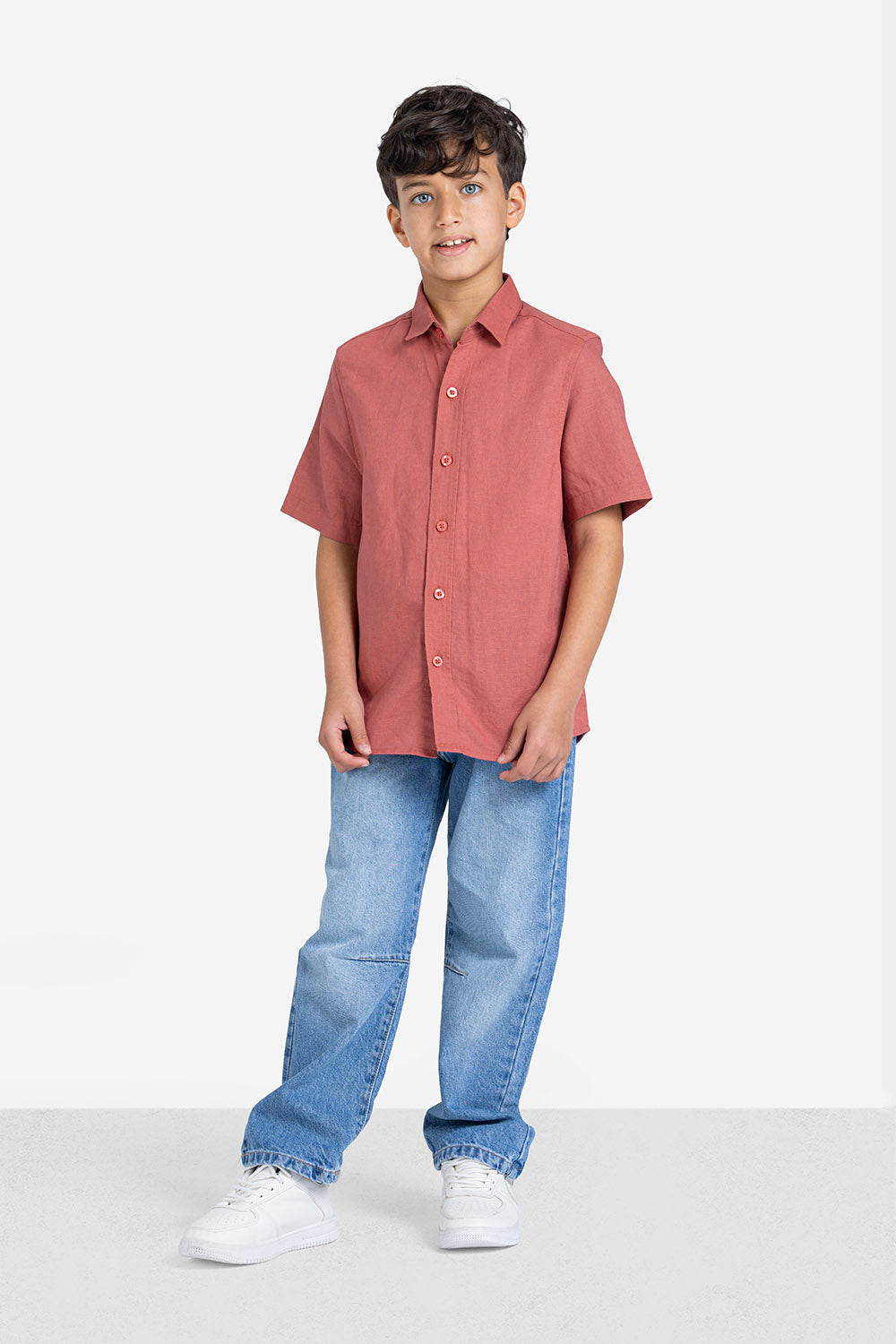 Half sleeve shirt - Boys - Plain