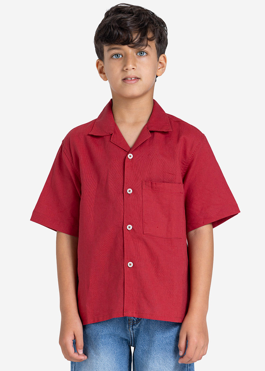 Half sleeve shirt - Boys - Plain