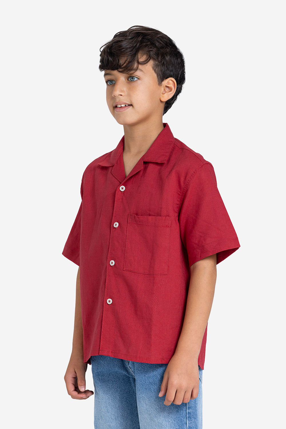 Half sleeve shirt - Boys - Plain