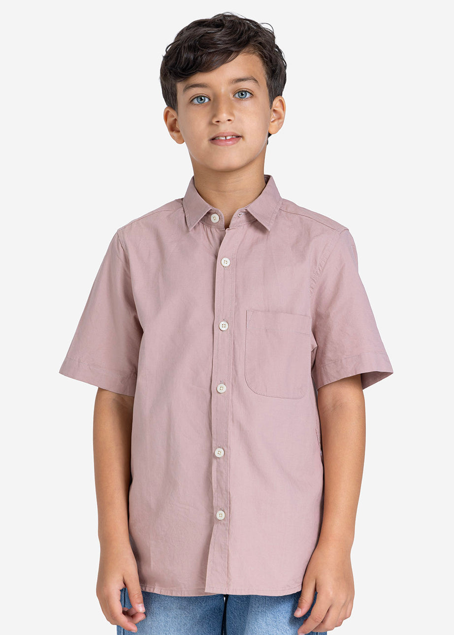 Half sleeve shirt - Boys - Plain