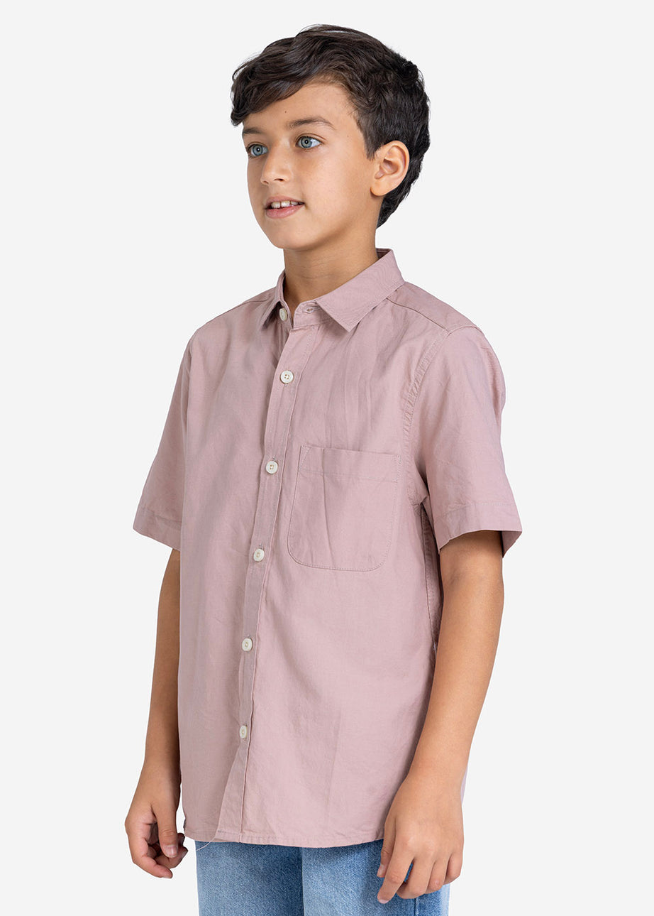 Half sleeve shirt - Boys - Plain