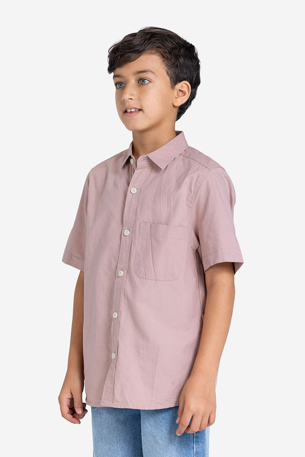 Half sleeve shirt - Boys - Plain