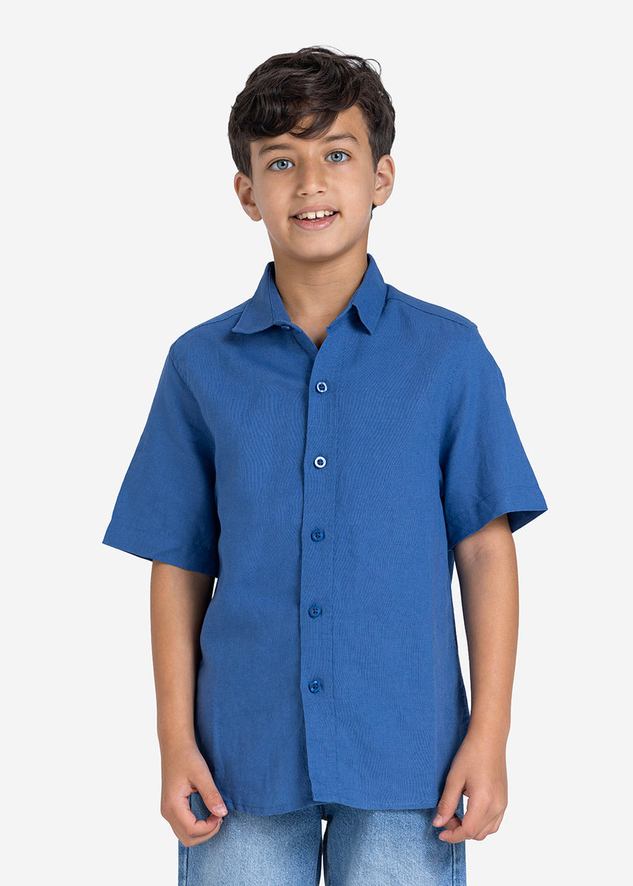 Half sleeve shirt - Boys - Plain