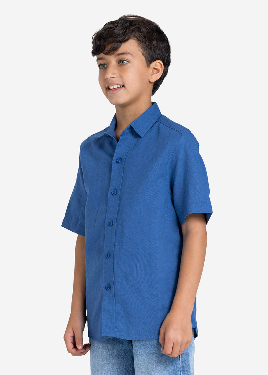 Half sleeve shirt - Boys - Plain
