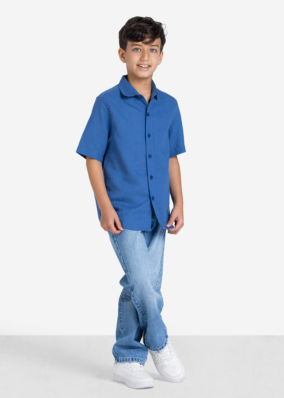 Half sleeve shirt - Boys - Plain