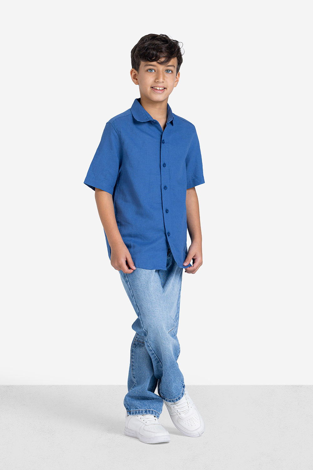Half sleeve shirt - Boys - Plain