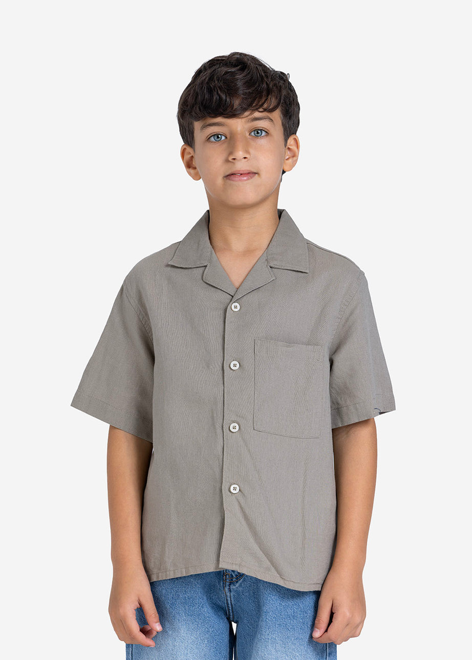 Half sleeve shirt - Boys - Plain