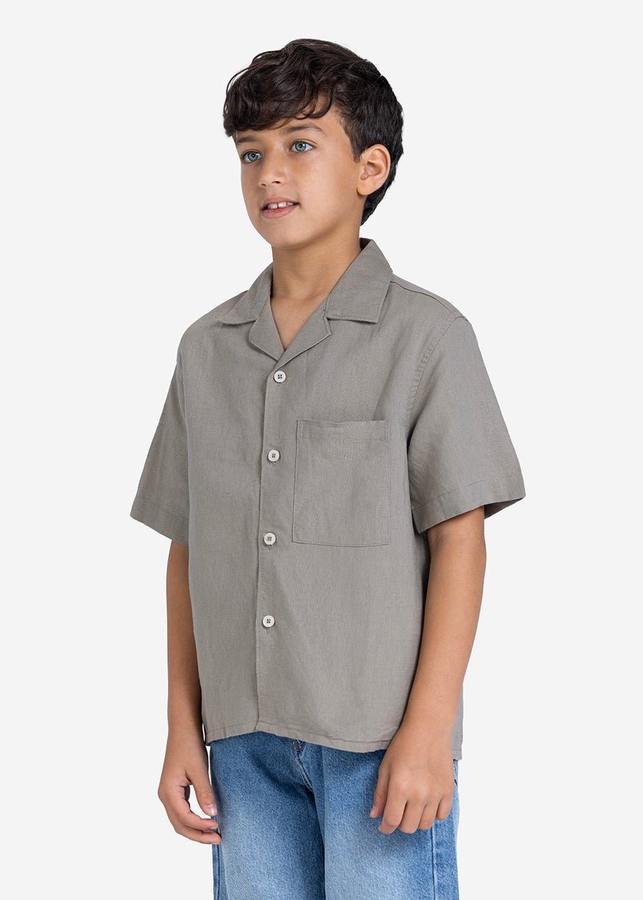 Half sleeve shirt - Boys - Plain