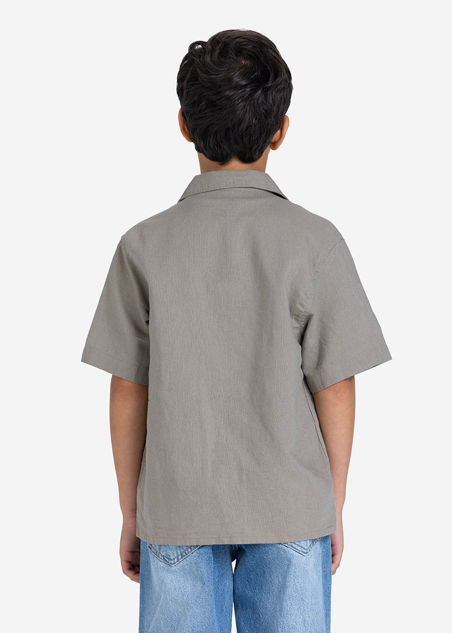 Half sleeve shirt - Boys - Plain