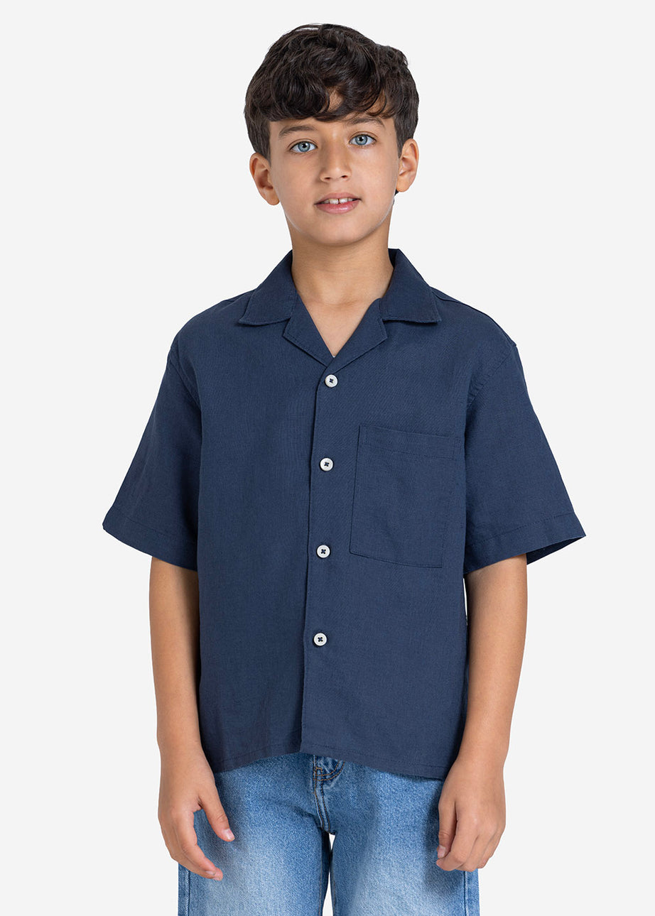 Half sleeve shirt - Boys - Plain
