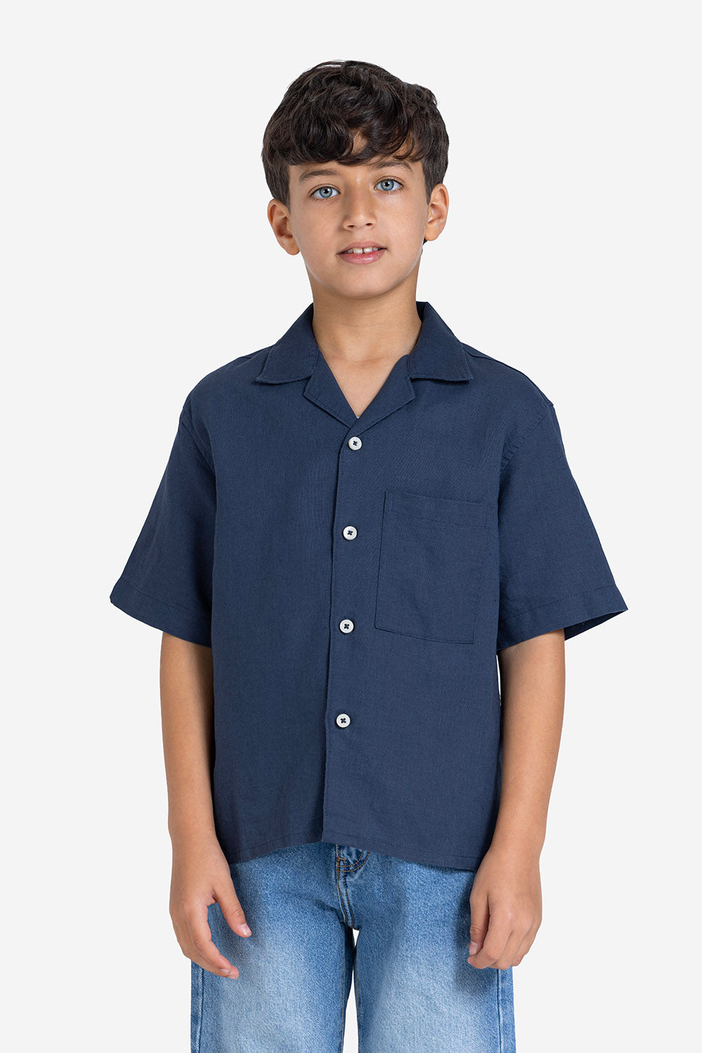 Half sleeve shirt - Boys - Plain