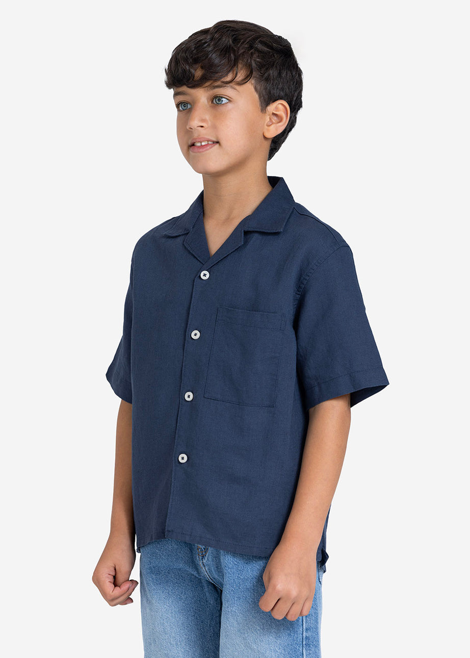 Half sleeve shirt - Boys - Plain