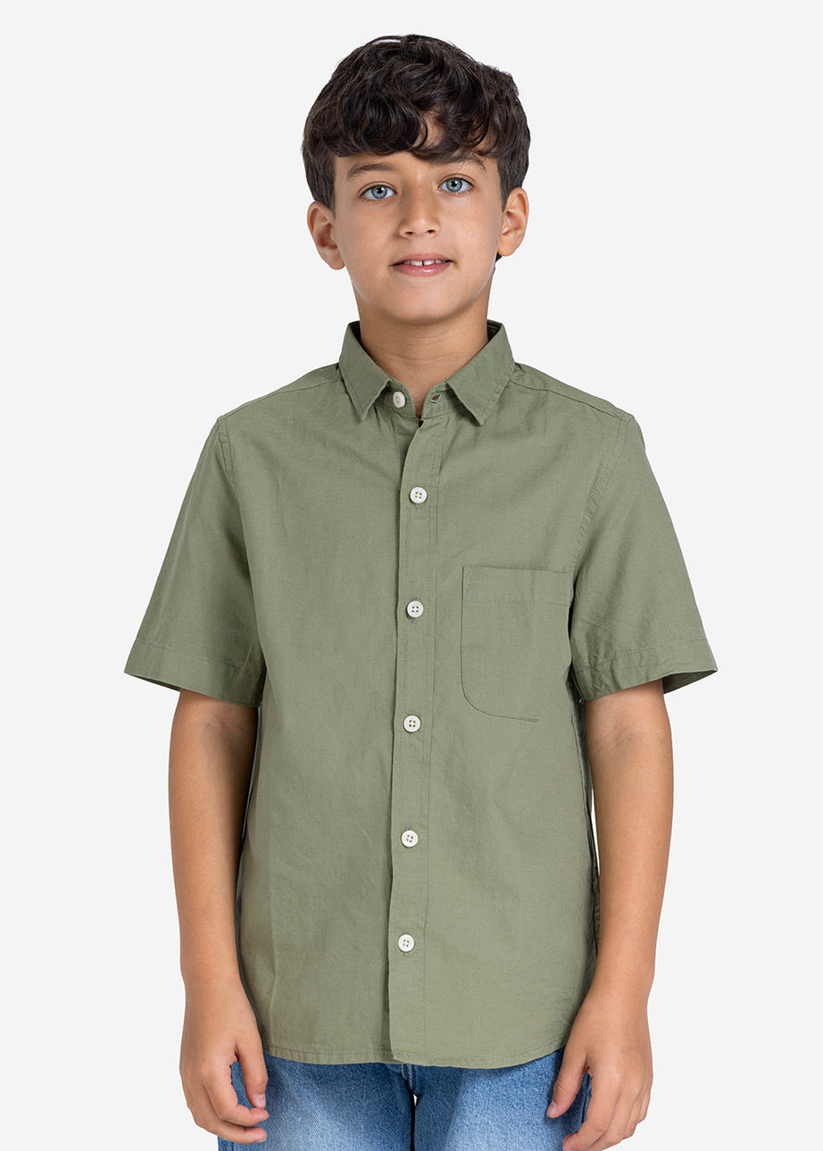Half sleeve shirt - Boys - Plain