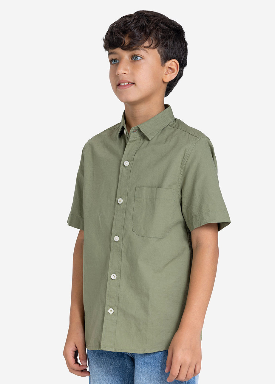 Half sleeve shirt - Boys - Plain