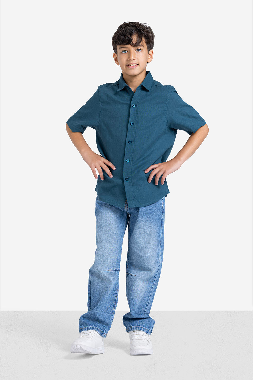 Half sleeve shirt - Boys - Plain