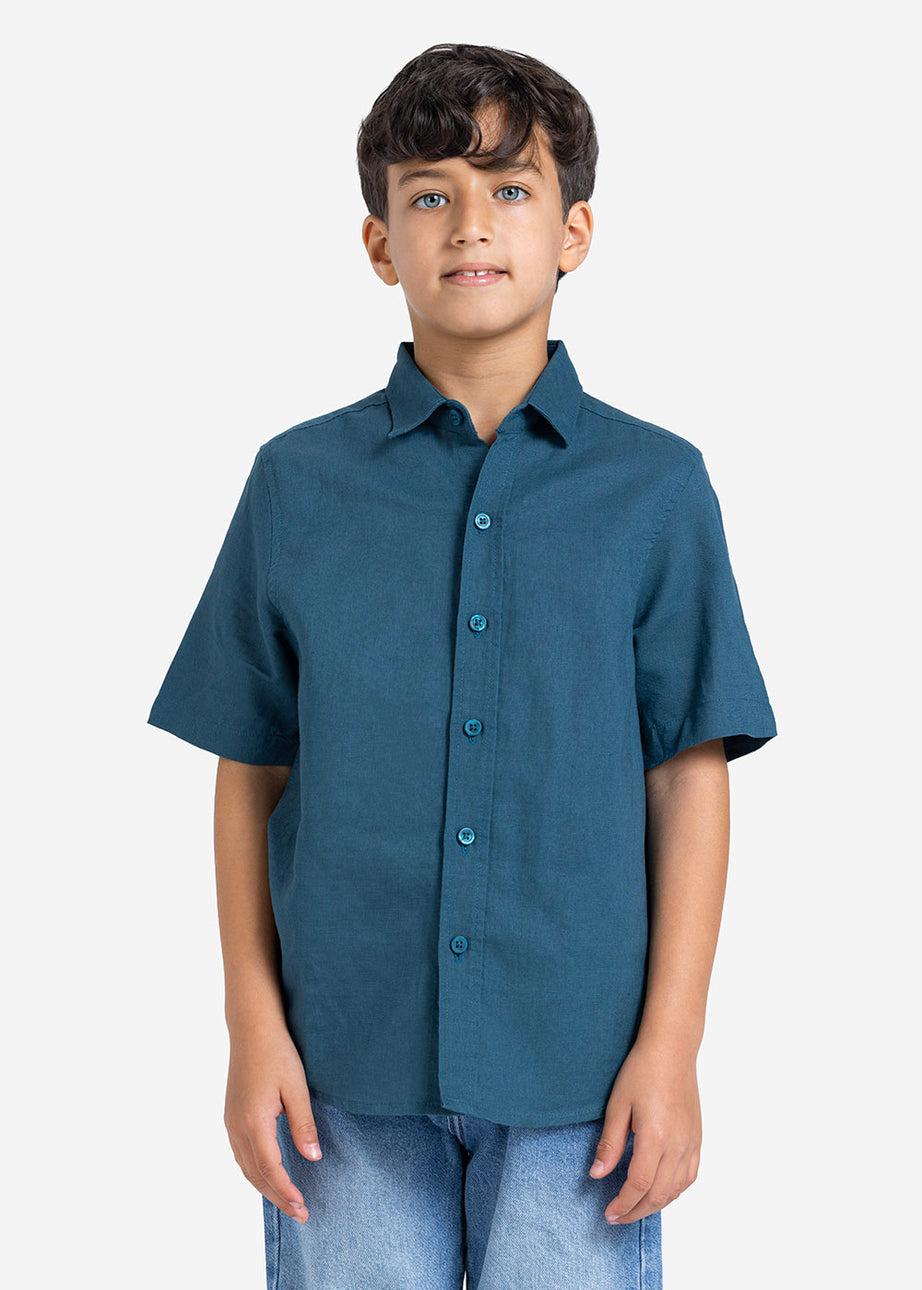 Half sleeve shirt - Boys - Plain
