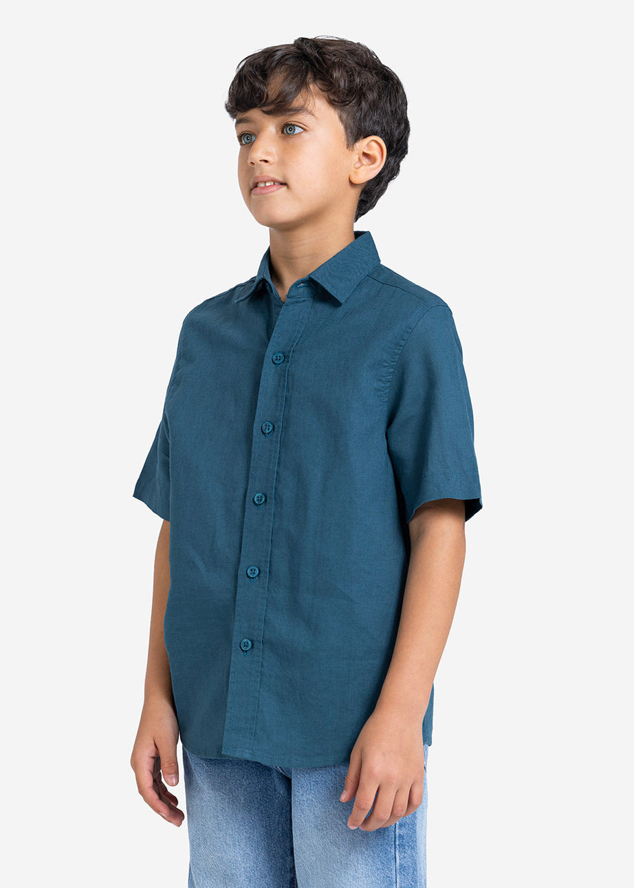 Half sleeve shirt - Boys - Plain