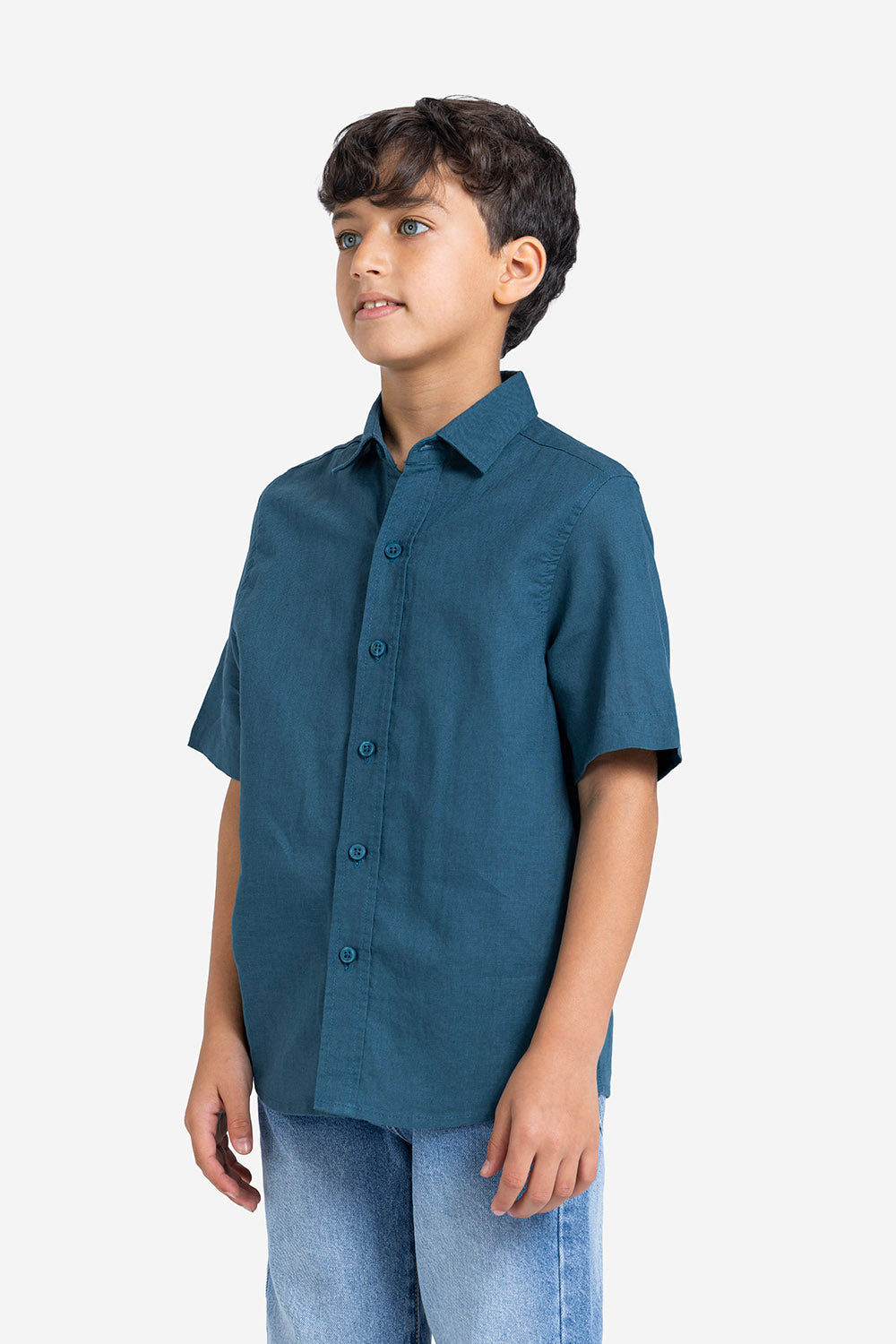 Half sleeve shirt - Boys - Plain
