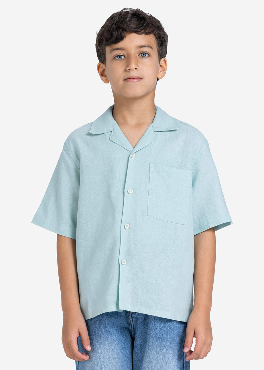 Half sleeve shirt - Boys - Plain